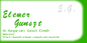 elemer gunszt business card